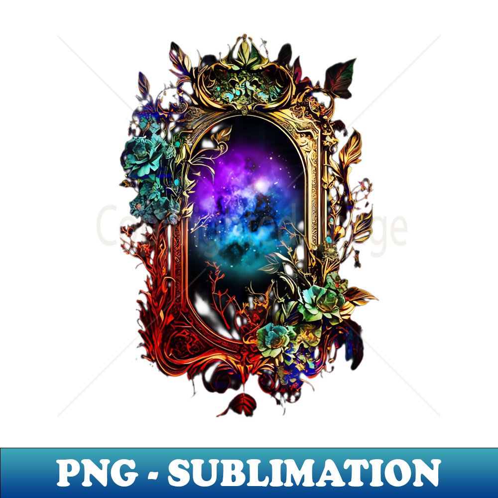 A galaxy in a mirror - Unique Sublimation PNG Download