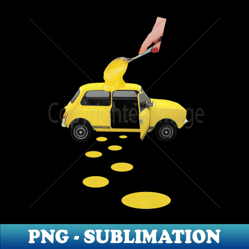 Yellow Car 1 - Aesthetic Sublimation Digital File