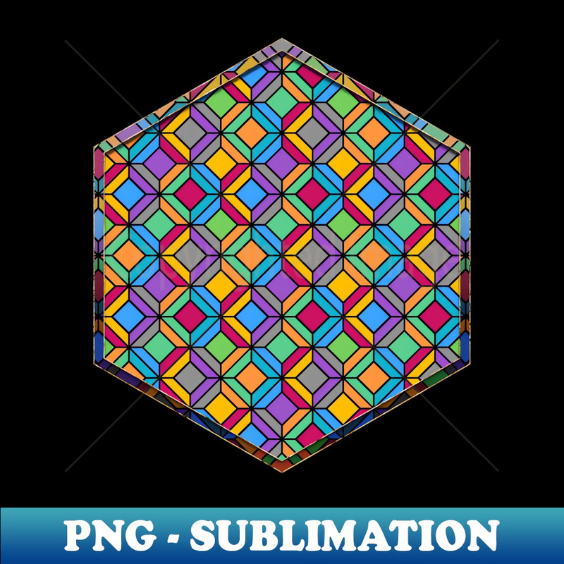 Geometric Cross Lattice Pattern in Crayon Rainbow Colors n.299 - Aesthetic Sublimation Digital File