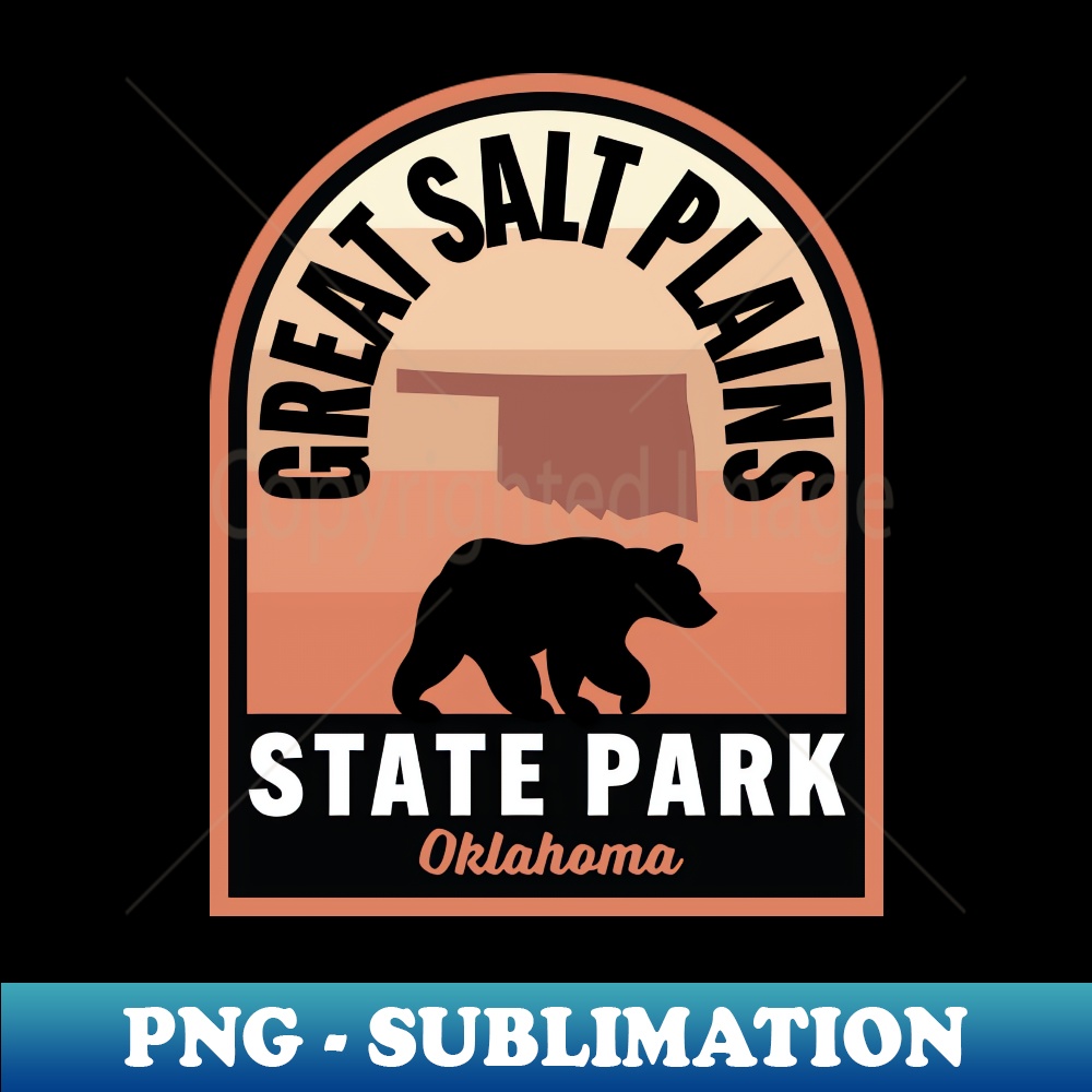 Great Salt Plains State Park OK Bear - Aesthetic Sublimation Digital File