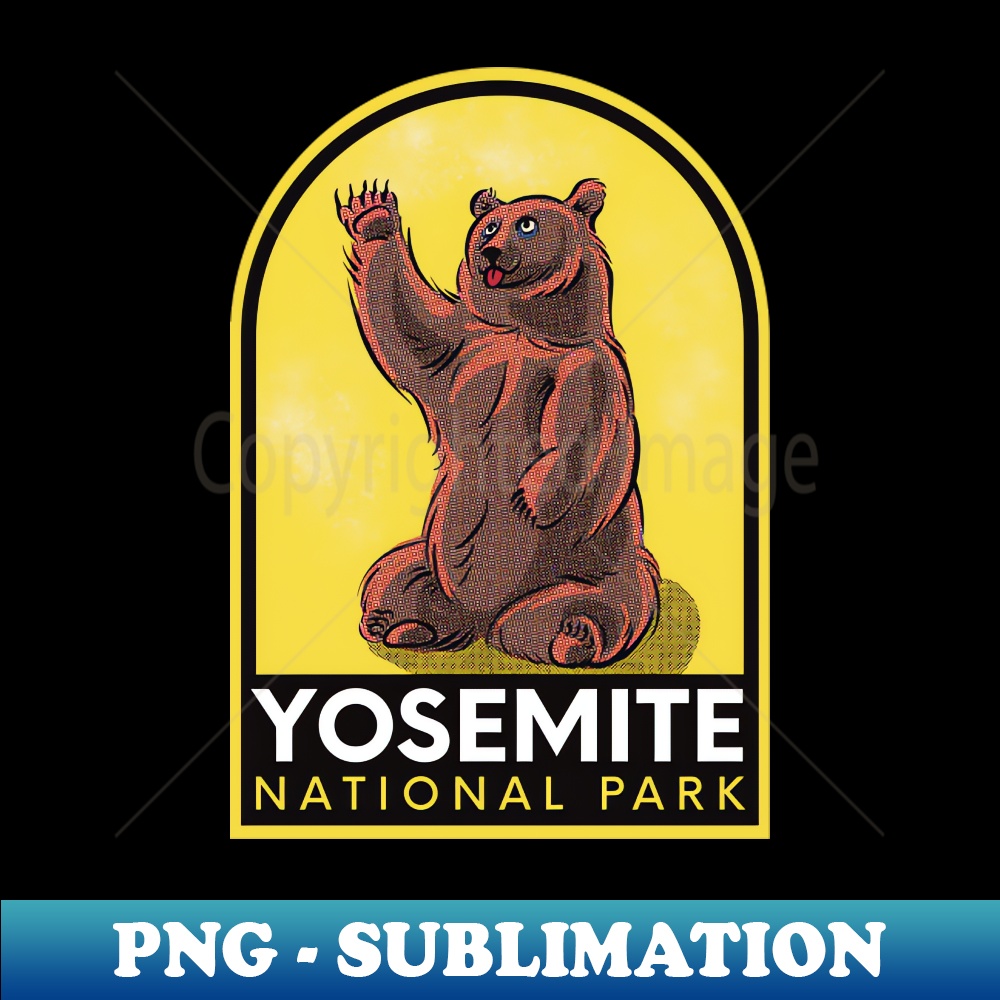 Yosemite National Park Bear 1 - Exclusive PNG Sublimation Download