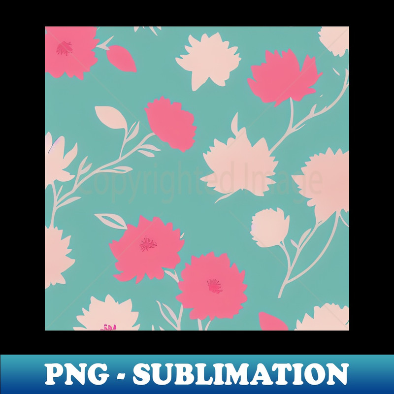 Flowers Art #1 - PNG Transparent Digital Download File for Sublimation