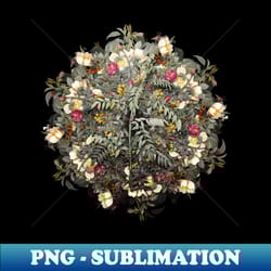 vintage flowering indigo plant flower wreath - vintage sublimation png download