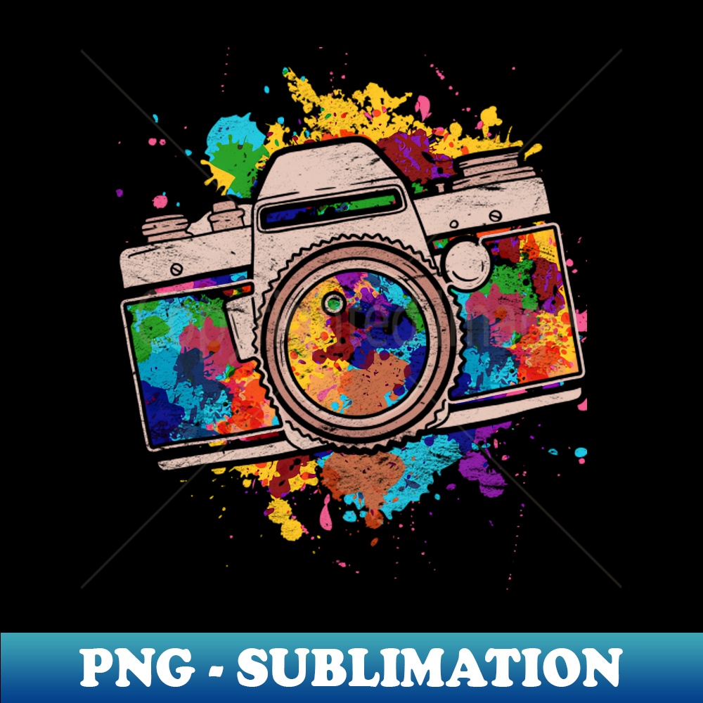 Camera Photographer Photograph Colorful Photography - Artistic Sublimation Digital File