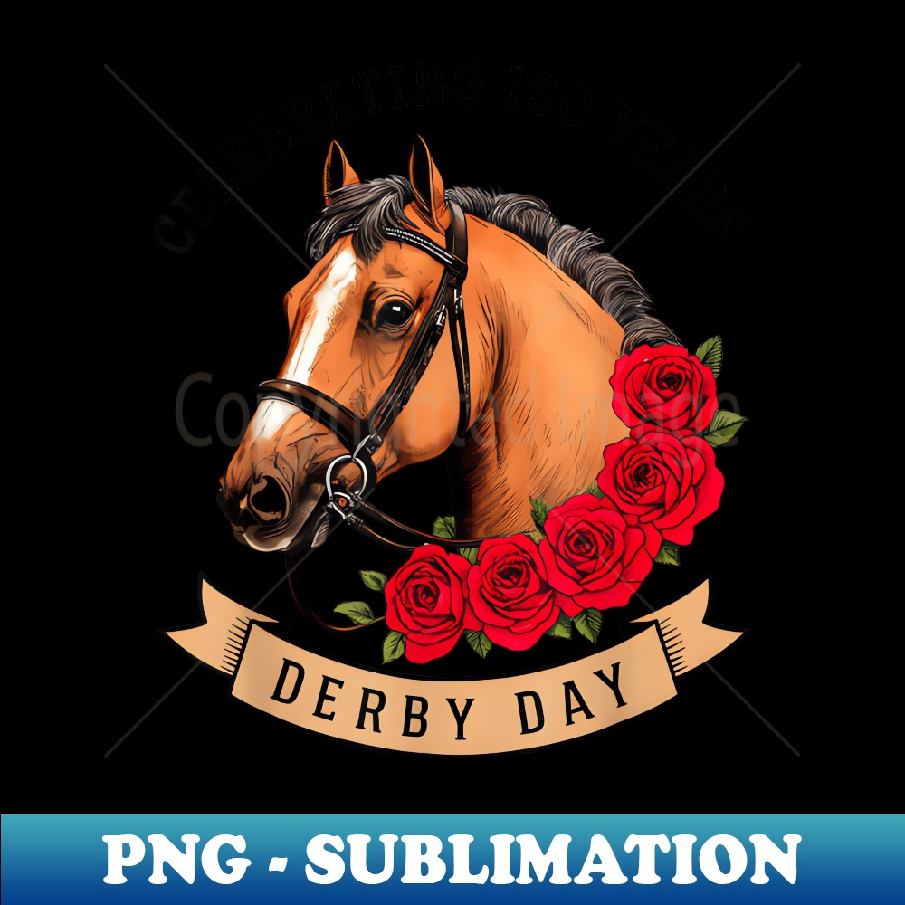 Celebrating 150 Years Ky Derby Day Women Men - Vintage Sublimation PNG Download