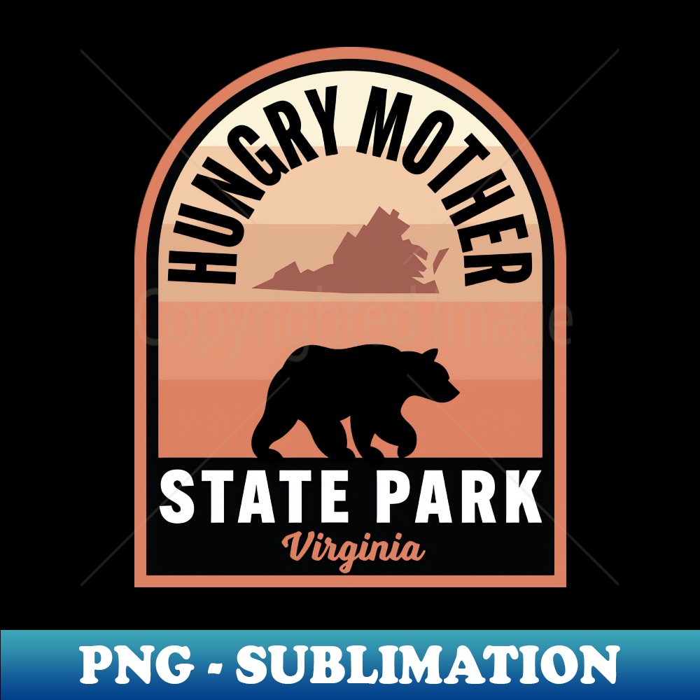 Hungry Mother State Park VA Bear - Signature Sublimation PNG File