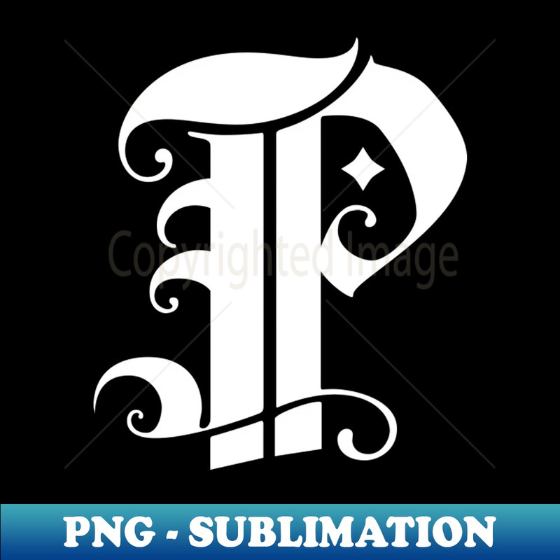 Letter P Cool Vintage Design Gift - Retro PNG Sublimation Digital Download