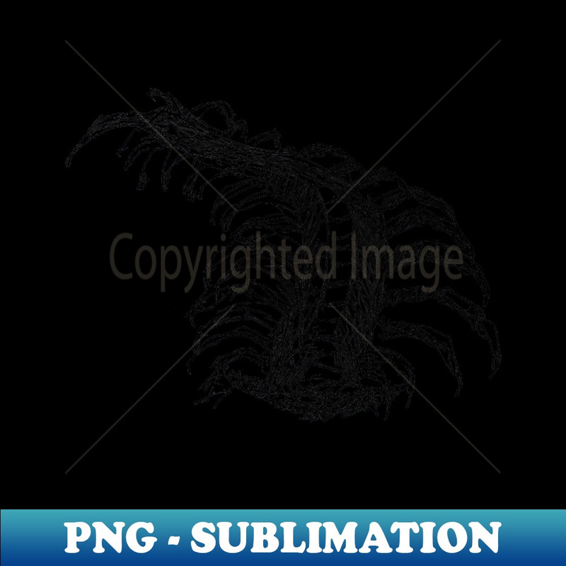 Centipede drawing - Retro PNG Sublimation Digital Download