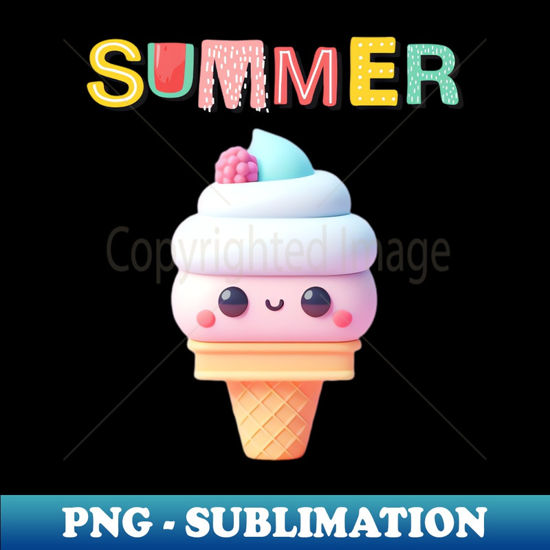 cute ice cream - Digital Sublimation Download File