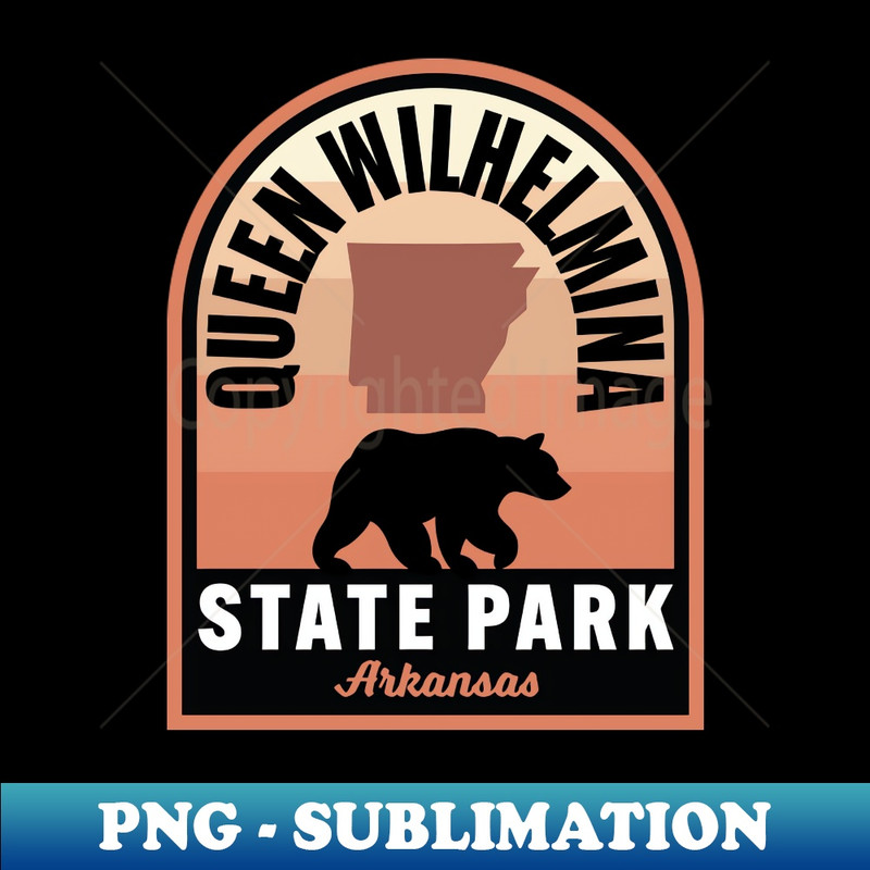 Queen Wilhelmina State Park AR Bear - PNG Transparent Sublimation File