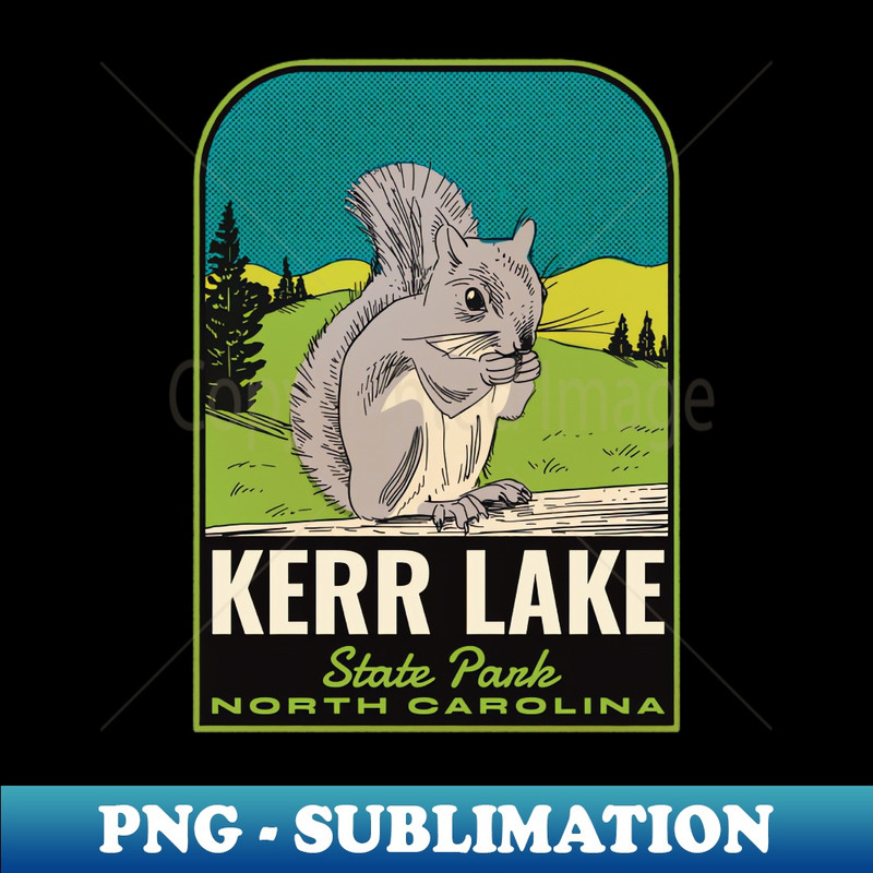 Kerr Lake State Park NC Vintage Travel - Instant PNG Sublimation Download