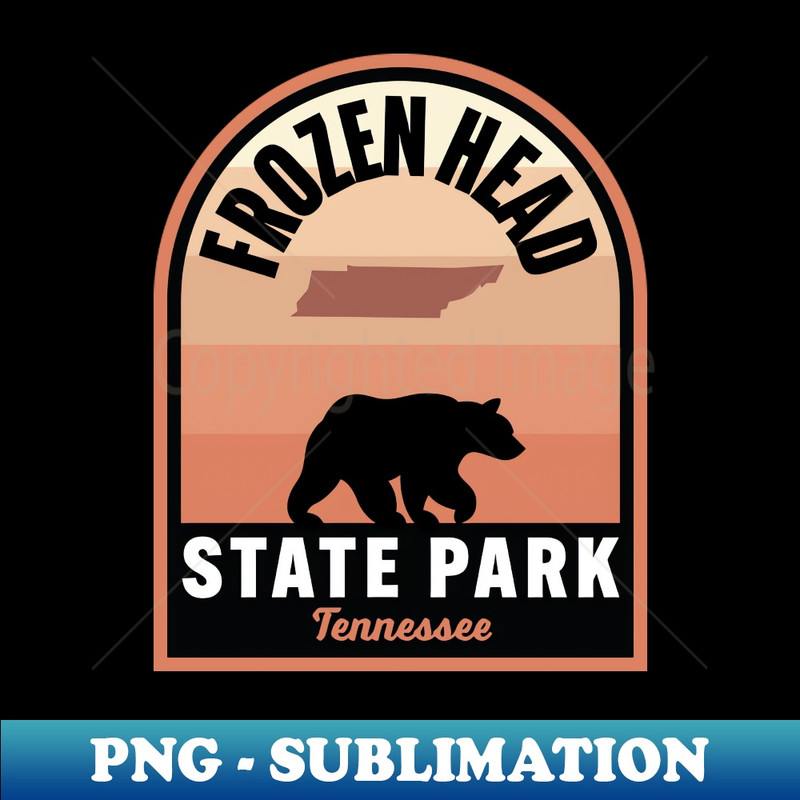 Frozen Head State Park TN Bear - Retro PNG Sublimation Digital Download