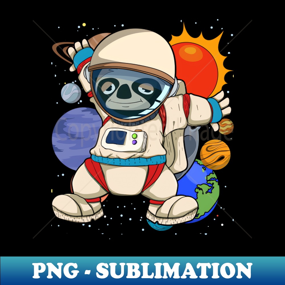 Space Science Sloth Animal Astronaut - Professional Sublimation Digital Download