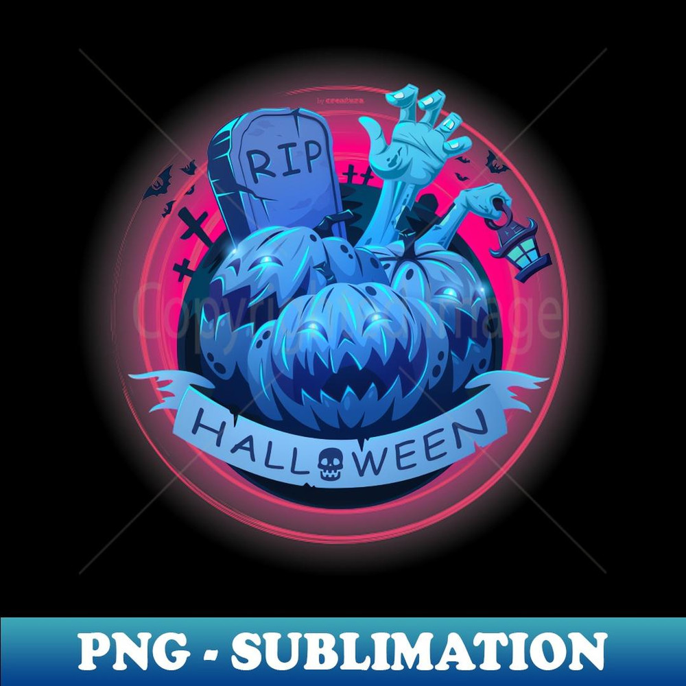 Graveyard Halloween Pumpkins - Special Edition Sublimation PNG File