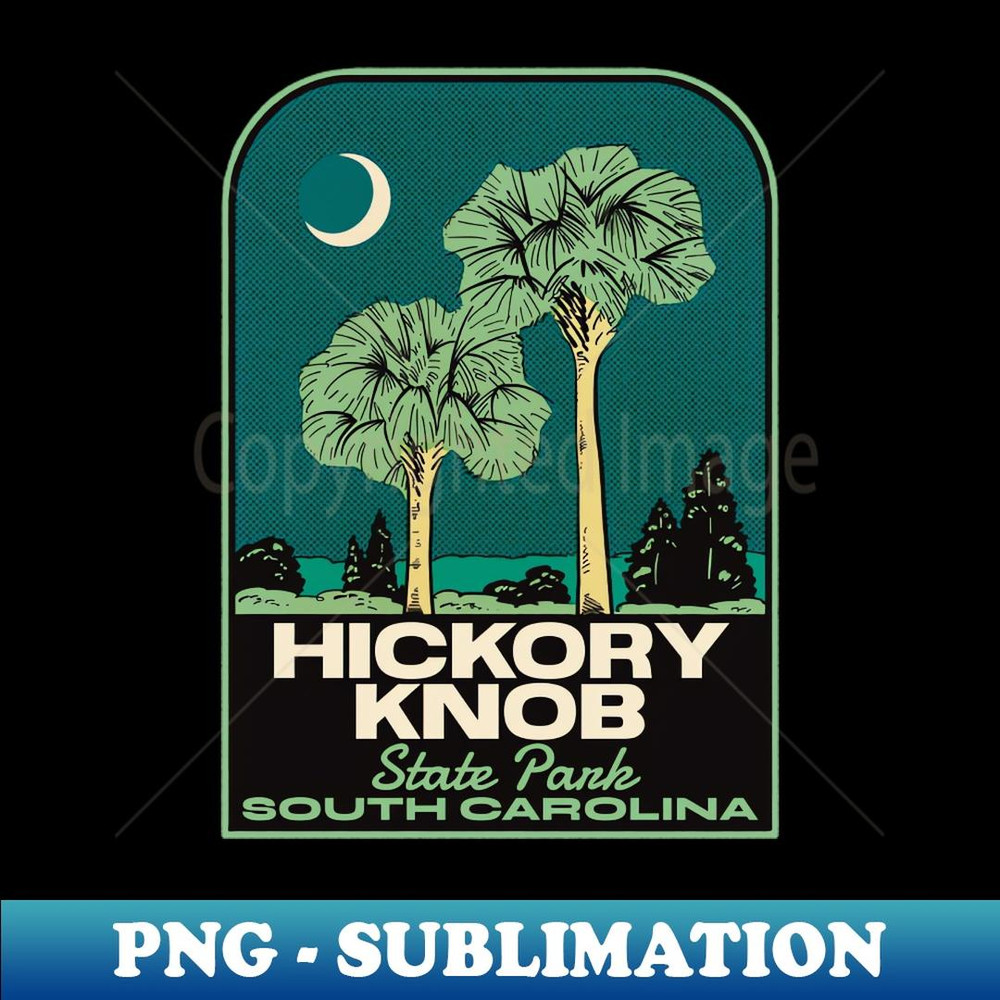 Hickory Knob State Park SC Vintage Travel - Retro PNG Sublimation Digital Download