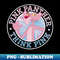 Pink Panther Think Pink Circle Portrait - Vintage Sublimation PNG Download