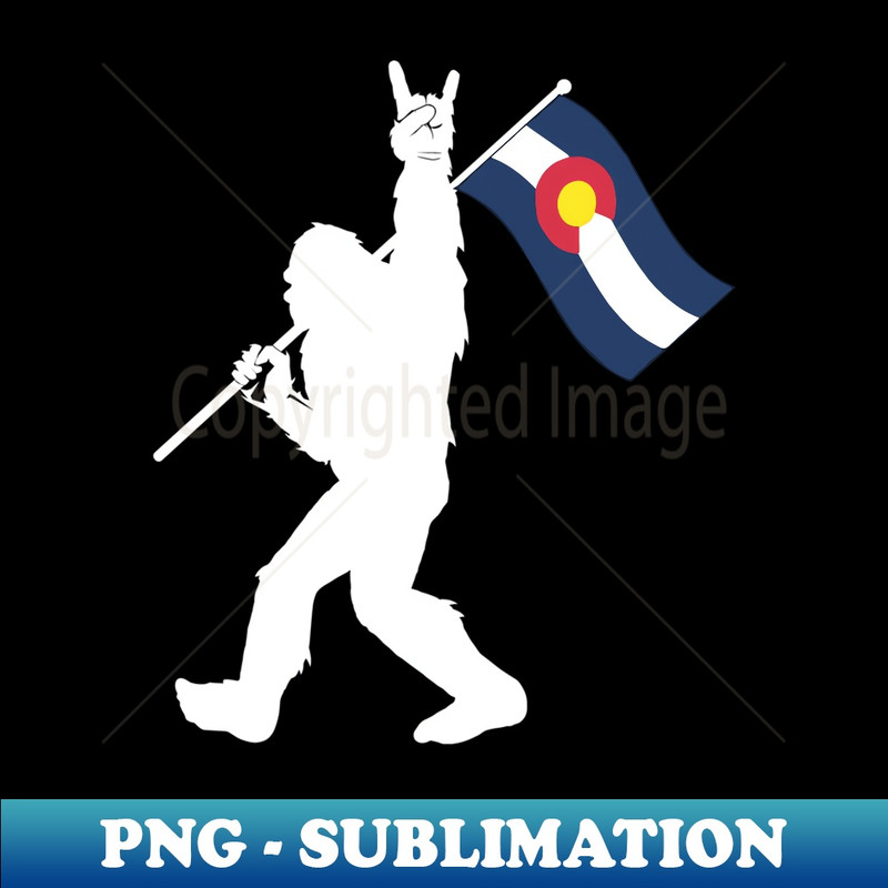 Colorado Bigfoot Rock and Roll for Squatch Believers - Aesthetic Sublimation Digital File