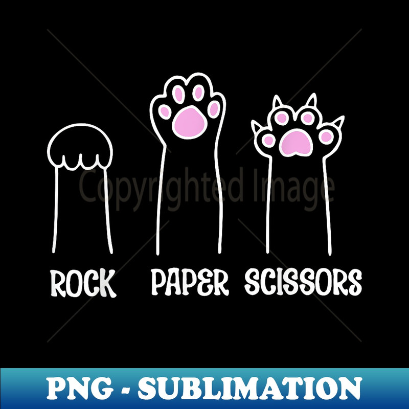 Funny Cat Paws Rock Paper Scissors Loves Playing Boys - Premium Sublimation Digital Download