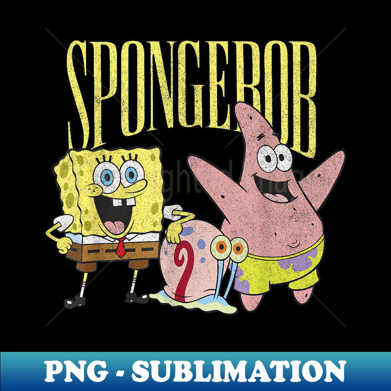 SpongeBob SquarePants Gary Patrick And SpongeBob - Digital Sublimation Download File