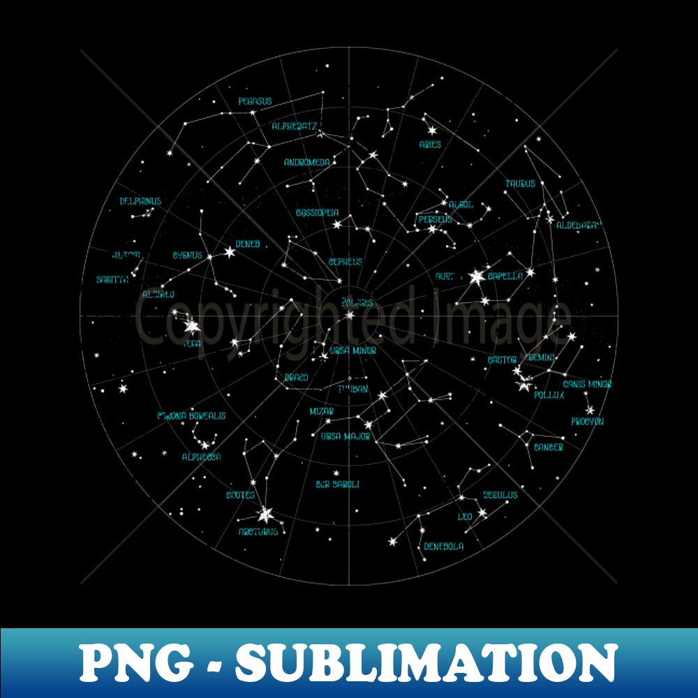 Constellation Space Astronomy - Signature Sublimation PNG File