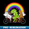 Unicorn Rex Dinosaur Sloth Riding Bicycle Rainbow Party - High-Resolution PNG Sublimation File