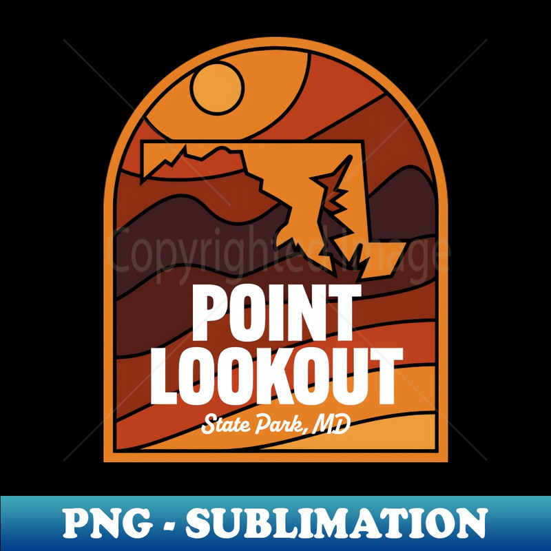 Point Lookout State Park Maryland - PNG Transparent Digital Download File for Sublimation