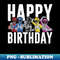 Power Rangers Happy Birthday Vintage Action Group Pose - Exclusive Sublimation Digital File