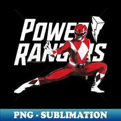 power rangers red ranger karate action pose logo - professional sublimation digital download