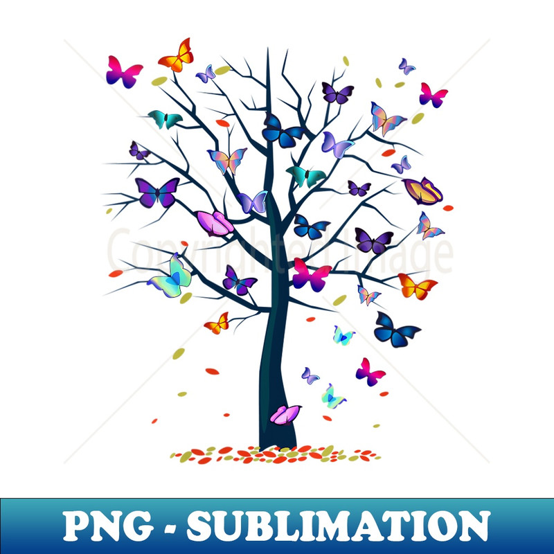 s Butterfly Tree Beautiful Of Life - Modern Sublimation PNG File