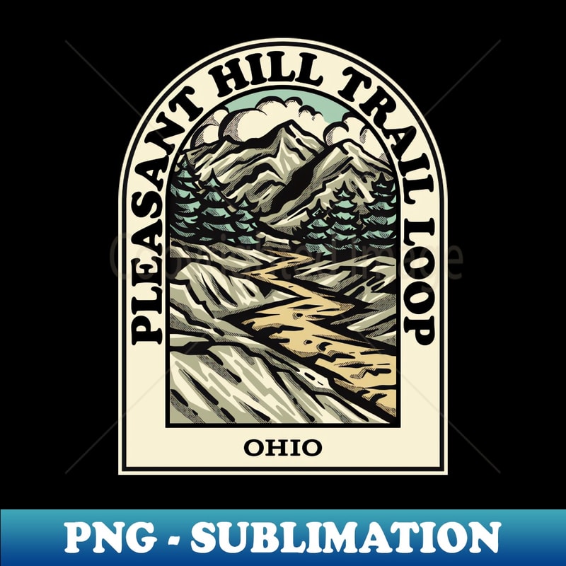 Pleasant Hill Trail Loop Ohio hiking backpacking trail - Signature Sublimation PNG File