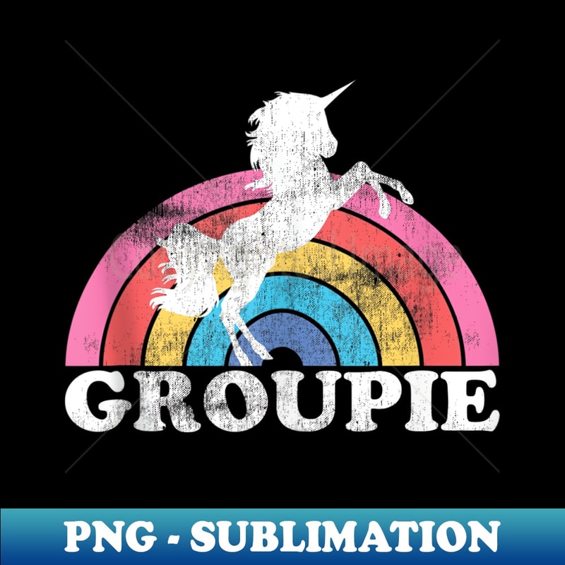 Funny Rainbow Unicorn Concert Rock N Roll Lover Groupie - Unique Sublimation PNG Download