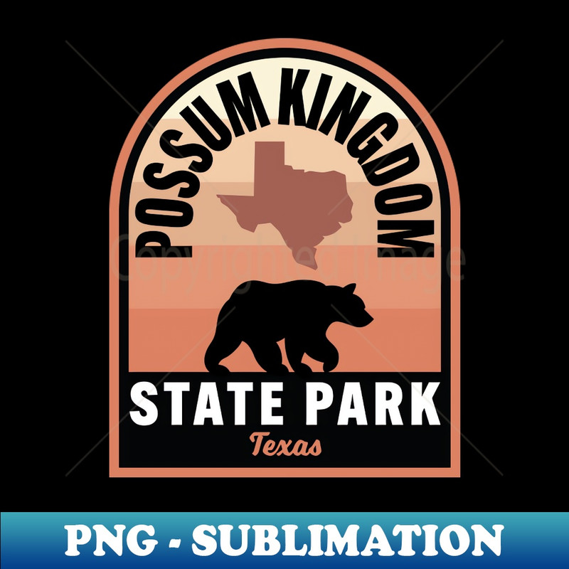 Possum Kingdom State Park TX Bear - PNG Transparent Sublimation File