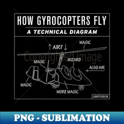 how gyrocopters fly - technical diagram - funny aviation