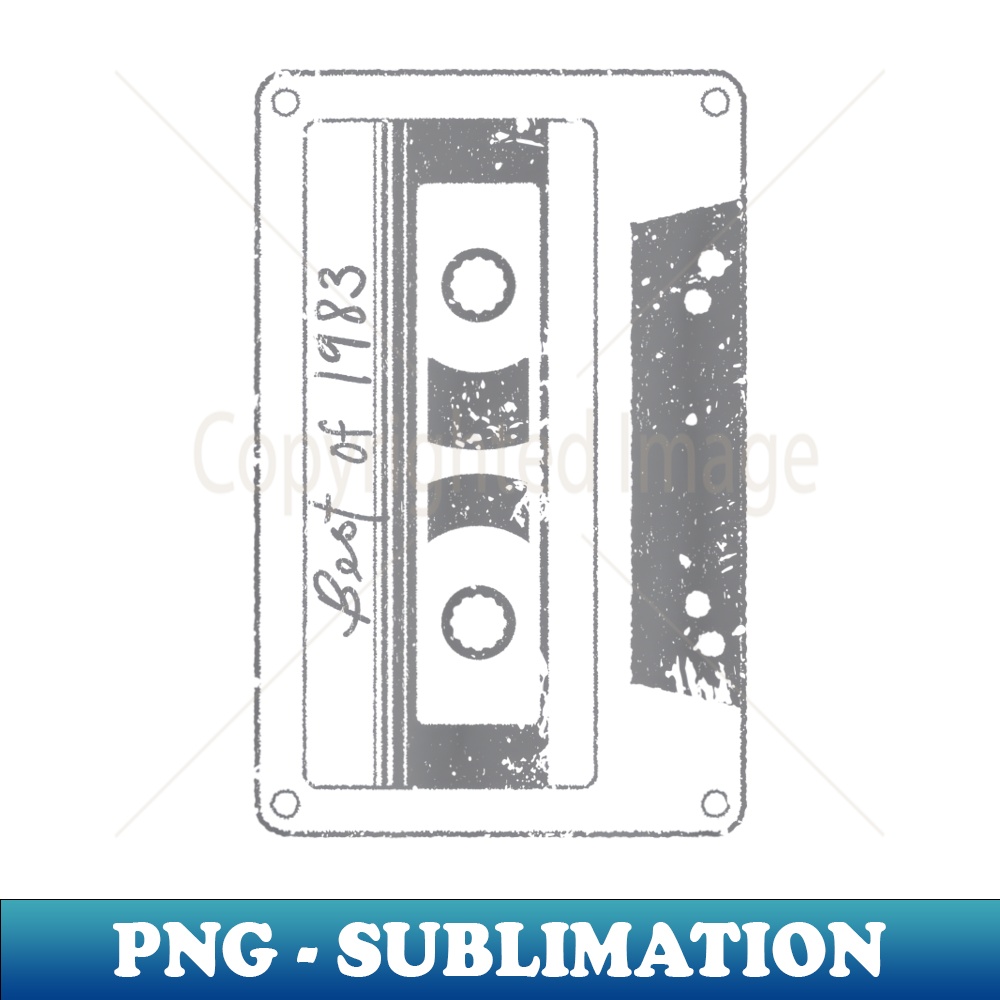 Vintage Best of 1983 80s mix tape cassette funny DJ - Premium Sublimation Digital Download