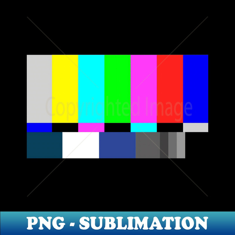 Nerdy Sheldon TV Test Pattern Color Geek - Vintage Sublimation PNG Download