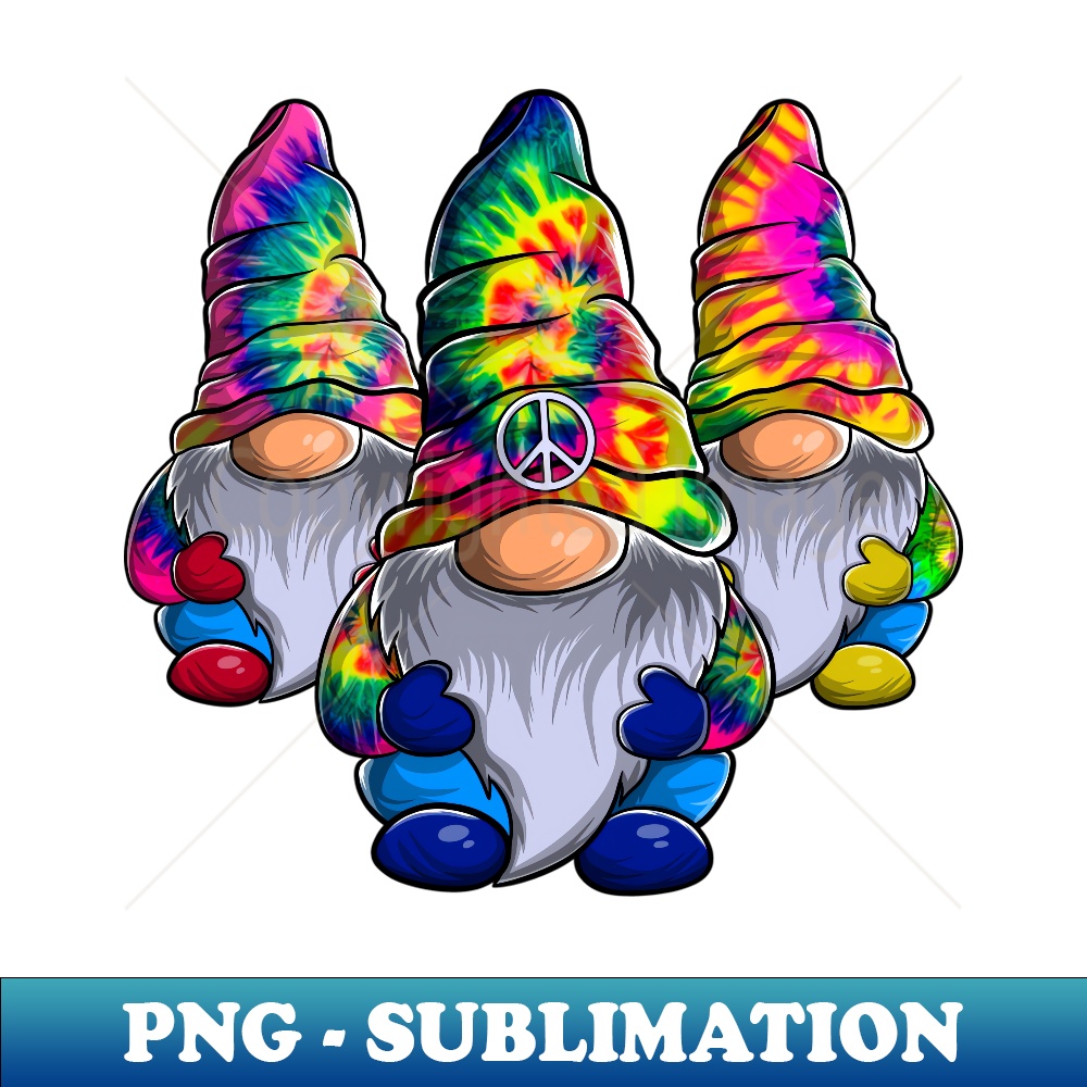 Three Hippie Gnomes, Peace Gnome, Funny Retro Tie Diy Design 5760.jpg