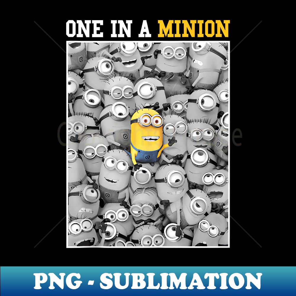 Despicable Me Minions One In A Minion Color Pop Portrait - Decorative Sublimation PNG File
