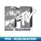 MTV Gray Tie Dye Wash Logo Graphic - Decorative Sublimation PNG File
