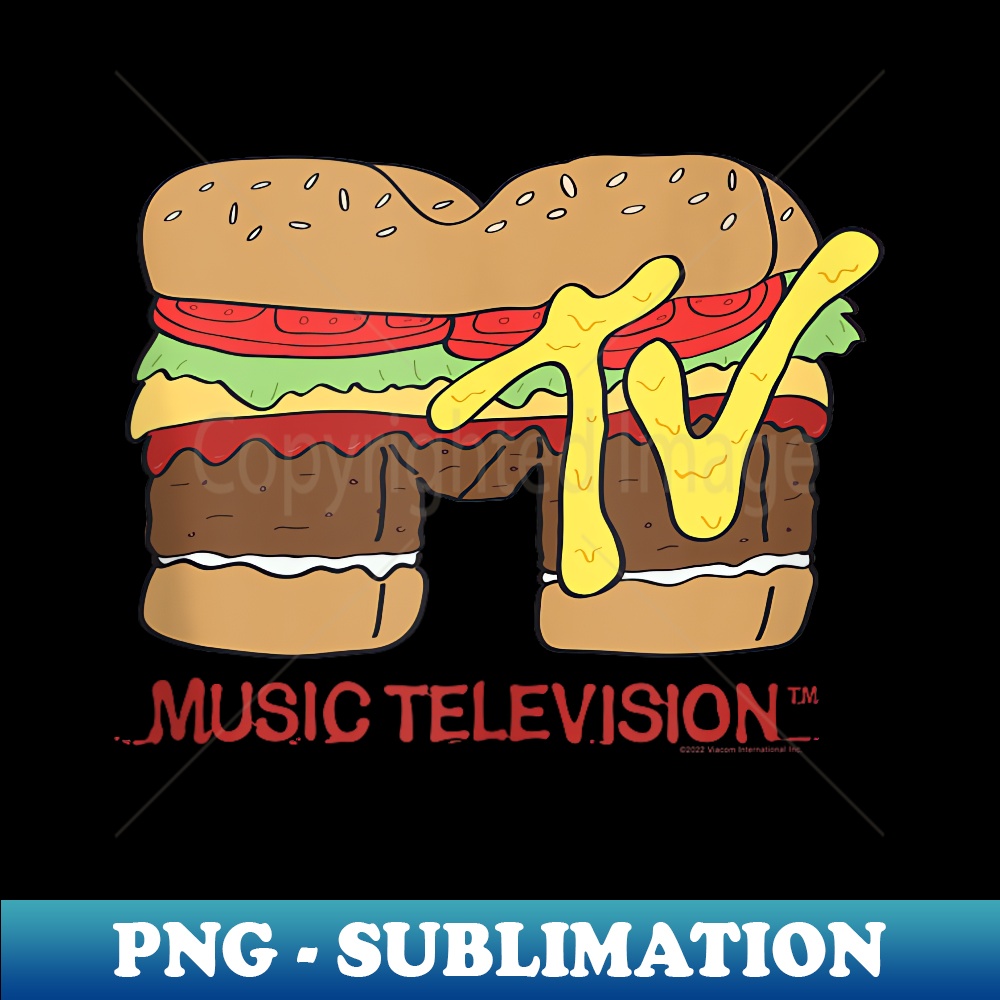 MTV Logo Burger - PNG Sublimation Digital Download