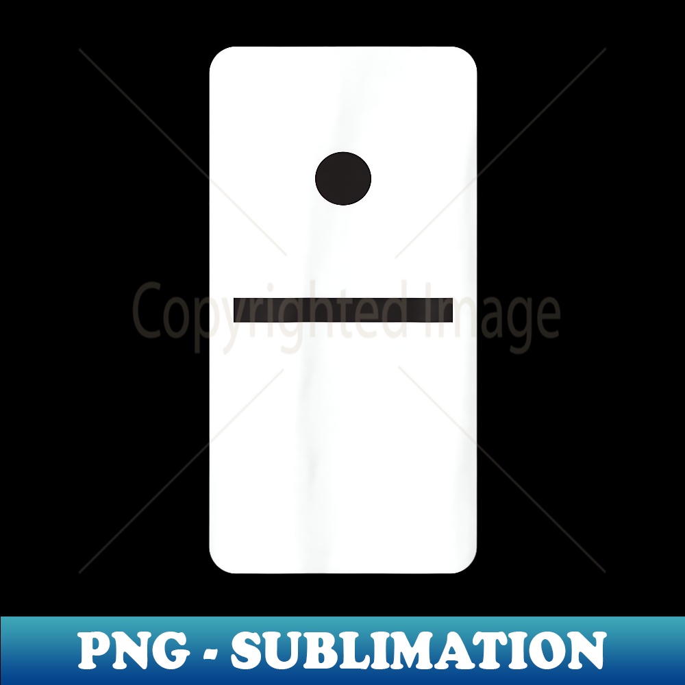 One Blank Dominoes Halloween Costume 1-0 Domino Game - PNG Transparent Sublimation Design