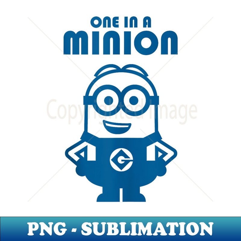 Despicable Me Minions One In A Minion Blue Hue Portrait - Premium PNG Sublimation File