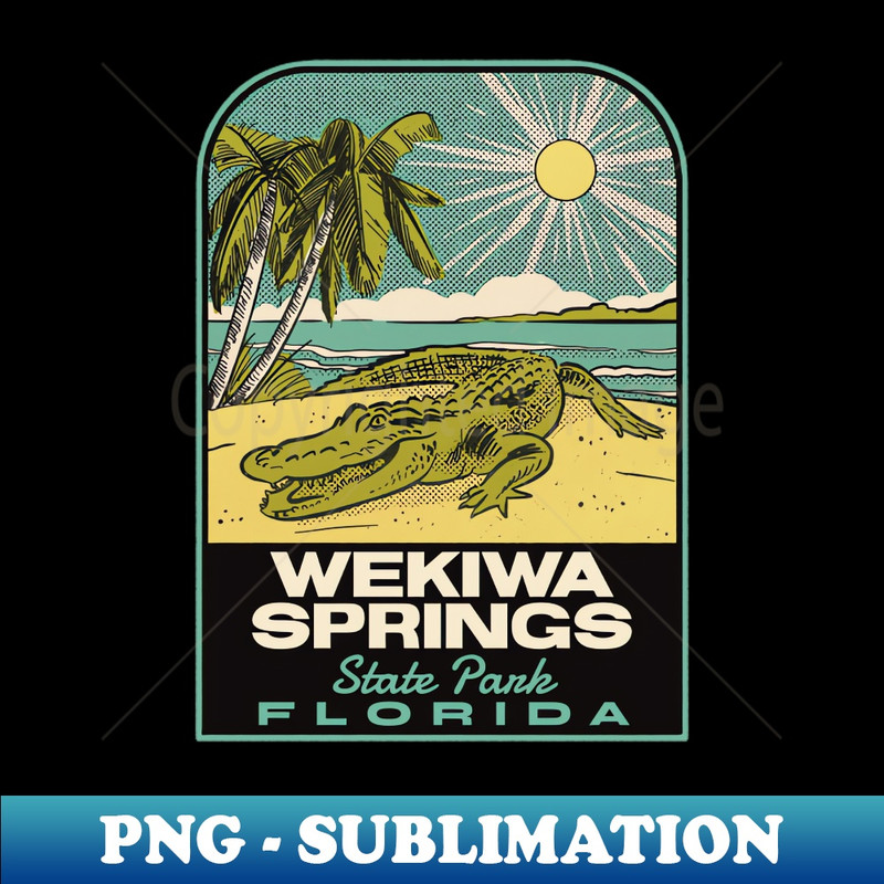Wekiwa Springs State Park FL Vintage Travel - Elegant Sublimation PNG Download