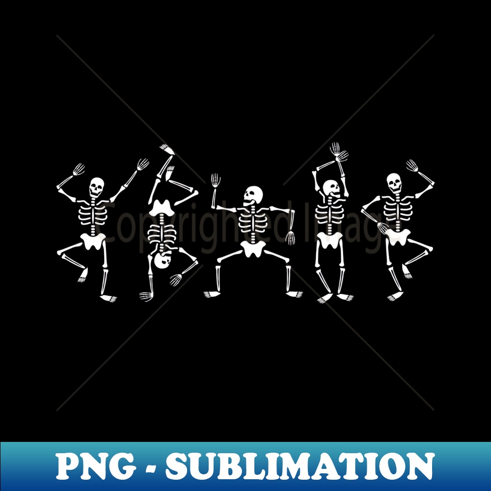 Dancing Skeletons Fun Halloween Pumpkin Spice Witch Graphic - Artistic Sublimation Digital File