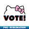 Hello Kitty Vote Bow Outline - Signature Sublimation PNG File