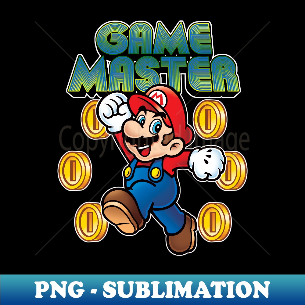 Nintendo Super Mario Game Master Coins - Exclusive PNG Sublimation Download