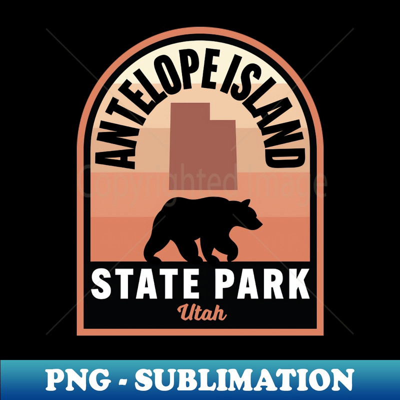 Antelope Island State Park UT Bear - Premium PNG Sublimation File