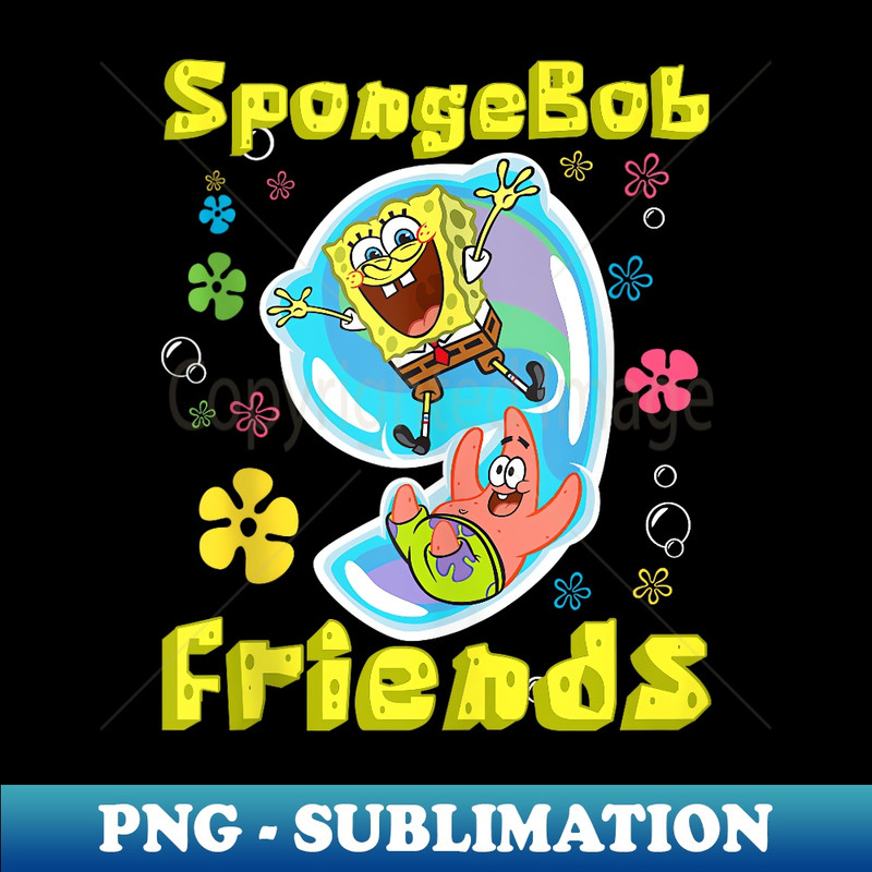 Mademark x SpongeBob SquarePants - SpongeBob SquarePants Friends Patrick Star SpongeBob Friends - Modern Sublimation PNG File