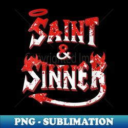 s halloween couples costume design funny couple saint & sinner - aesthetic sublimation digital file