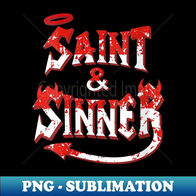 s Halloween Couples Costume design Funny Couple Saint & Sinner - Aesthetic Sublimation Digital File