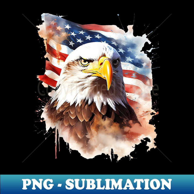 Eagle American 4th of July T American Flag - Stylish Sublimation Digital Download